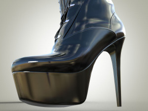 Platform High Tread Boots 3D Model