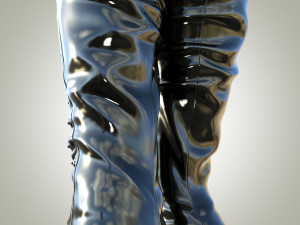 Platform High Tread Boots 3D Model