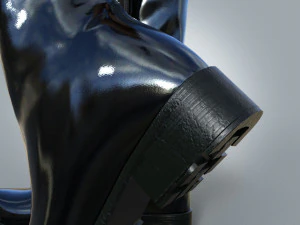 Lacquered Treads with lacing 3D Model