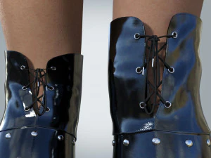 Lacquered Treads with lacing 3D Model
