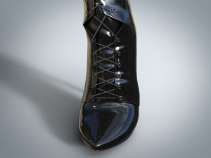 Boots with lacing two pairs 3D Model