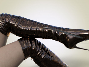 High heels over the knee boots Modèle 3D