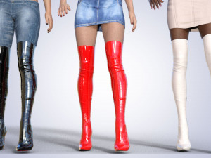 Thigh High Boots3 3D Model