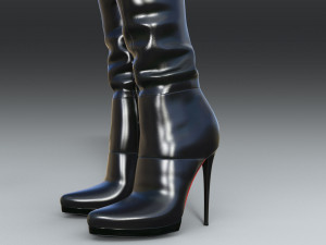 Boots Boots with lacing Model 3D