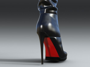 Boots Boots with lacing Model 3D