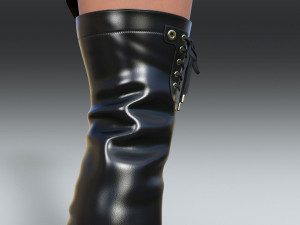 Boots Boots with lacing Model 3D