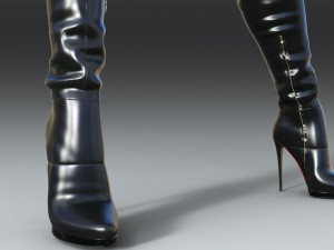 Boots Boots with lacing Model 3D