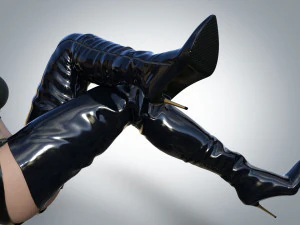 High Boots Boots Ali 3D Model