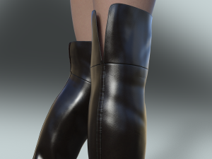 Stylish Womens Boots EMMA KIHG Model 3D