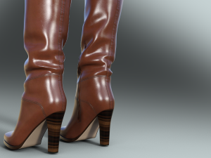 Stylish Womens Boots EMMA KIHG Model 3D