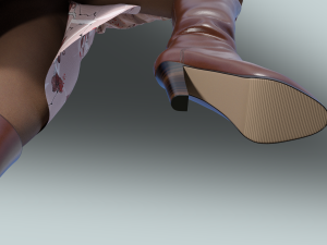 Stylish Womens Boots EMMA KIHG Model 3D