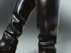 Stylish Womens Boots EMMA KIHG Model 3D