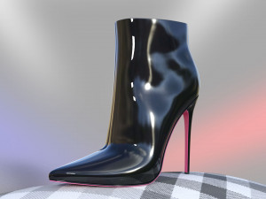 Giaro TALIA BLACK SHINY ANKLE BOOTS 3D Model