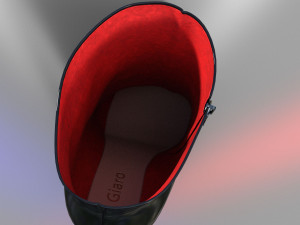 Giaro TALIA BLACK SHINY ANKLE BOOTS 3D Model