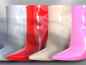 Giaro TALIA BLACK SHINY ANKLE BOOTS 3D Model
