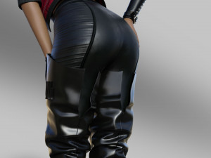 Two Pairs of High Boots in the Cyberpunk Style 3D मॉडल