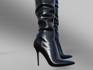 Two Pairs of High Boots in the Cyberpunk Style 3D मॉडल