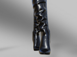 Two Pairs of High Boots in the Cyberpunk Style 3D मॉडल