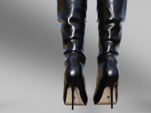 Two Pairs of High Boots in the Cyberpunk Style 3D मॉडल