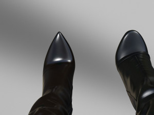 Two Pairs of High Boots in the Cyberpunk Style 3D मॉडल