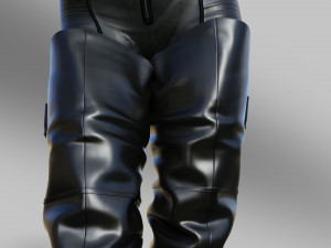 Two Pairs of High Boots in the Cyberpunk Style 3D मॉडल