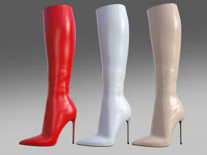 Harlotte-luxury Boots Collection 3D Model