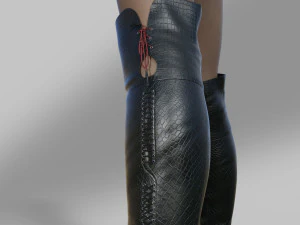 Boots Above the knee with a pointed toe 3D Model