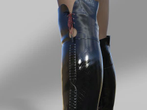 Boots Above the knee with a pointed toe 3D Model
