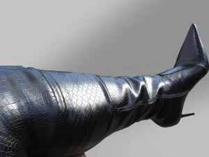 Boots Above the knee with a pointed toe 3D Model