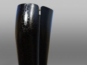 EVA BOOT 120mm Leopard-print satin knee boot 3D Model