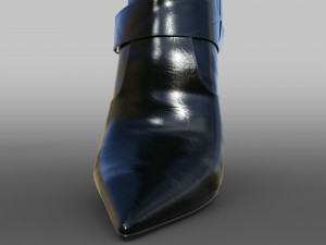 VINTAGE CHRISTIAN DIOR ON JOHN GALLIANO BLACK LEATHER LOGO ANKLE BOOTS Modello 3D