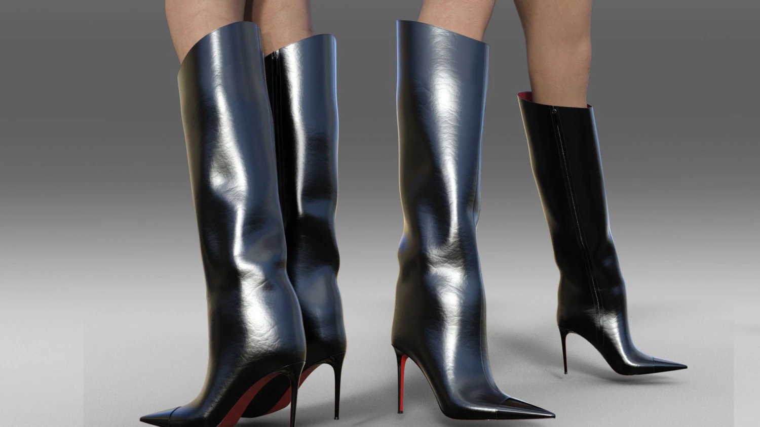 Alexandre Vauthier Boots Alex 105 1 3D Model .c4d .max .obj .3ds .fbx .stl .blend 