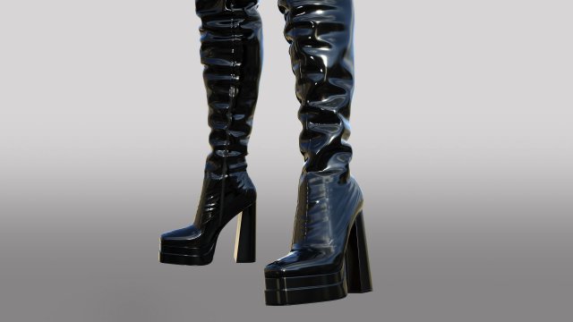 Black patent leather platform hot sale boots
