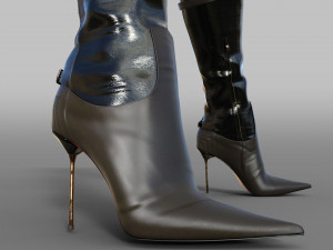 Pointed over knee BOOTS in high heels 3Dモデル
