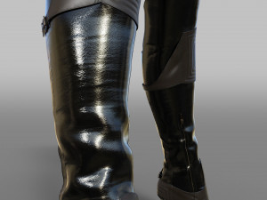 Pointed over knee BOOTS in high heels 3Dモデル