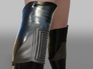 Pointed over knee BOOTS in high heels 3Dモデル