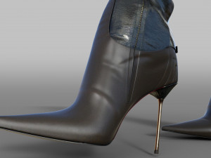 Pointed over knee BOOTS in high heels 3Dモデル