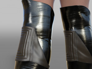 Pointed over knee BOOTS in high heels 3Dモデル