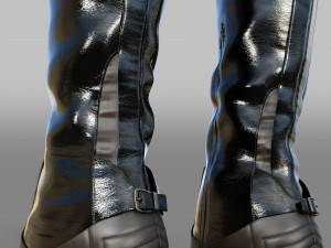 Pointed over knee BOOTS in high heels 3Dモデル