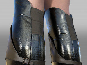 Pointed over knee BOOTS in high heels 3Dモデル