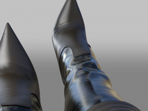 Pointed over knee BOOTS in high heels 3Dモデル