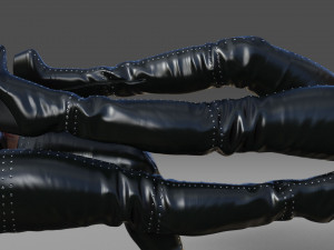 Thigh-high platform boots Two pairs 3D 模型