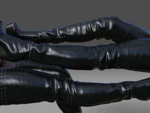 Ботинки на платформе до бедра Две пары 3D Модель