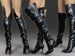 Сексуальные сапоги выше колена 3D Модель