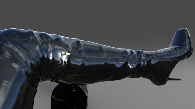 Patent leather boots two pairs 3D Model .c4d .max .obj .3ds .fbx .stl .blend 