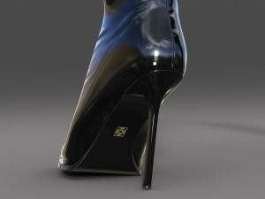 Patent leather boots two pairs 3D Model