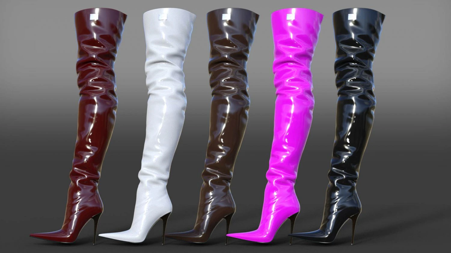 High Boots ICONE Made in italy 3D Model .c4d .max .obj .3ds .fbx .stl .blend 