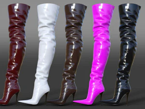 Высокие сапоги ICONE Производство Италия. 3D Модель