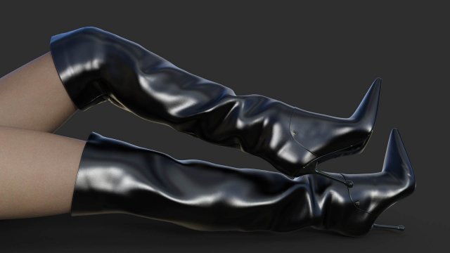 BOOTS JIMMY CHOO 3 Model 3D .c4d .max .obj .3ds .fbx .stl .blend 