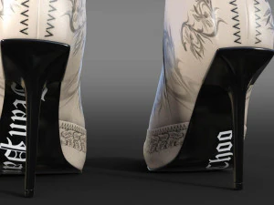 JimmyChoo Jean Paul Gaultier Over The Knee Boot 90 3D Model